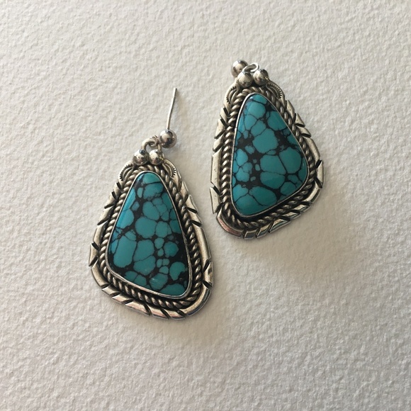 NE Jewelry - "HOST PICK" Native American Turquoise/Sterling Silver Earrings